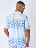 Camiseta de manga corta con estampado de serpentinas - Azul cielo