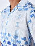 Camiseta de manga corta con estampado de serpentinas - Azul cielo