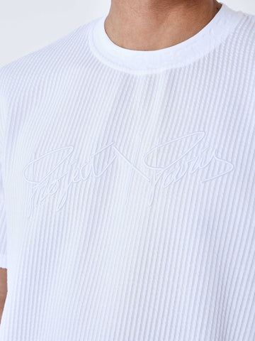 Camiseta Seersucker - Blanco