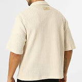 Camisa Manga Corta Texturada 2610303 Beige Claro