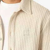 Camisa Manga Corta Texturada 2610303 Beige Claro