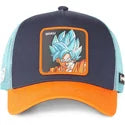 Gorra trucker azul marino y naranja Son Goku Super Saiyan Blue CAS GOK2 Dragon Ball de Capslab