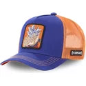 Gorra trucker azul marino y naranja Son Goku ULT1 Ultra Instinct Dragon Ball de Capslab