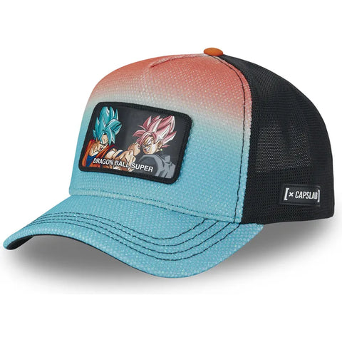 Gorra trucker azul Son Goku y Goku Black DBS5 FIG Dragon Ball Super de Capslab