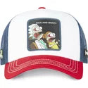 Gorra trucker blanca, azul y roja Rick y Morty RE4 Rick y Morty de Capslab