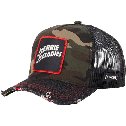 Gorra trucker camuflaje y negra Merry Melodies LOO10 FOL Looney Tunes de Capslab