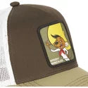 Gorra trucker marrón y blanca Speedy Gonzales CAS SPE2 Looney Tunes de Capslab