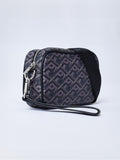 Graphic Gauze Shoulder Bag - BlacK