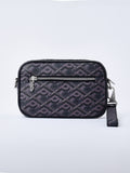 Graphic Gauze Shoulder Bag - BlacK