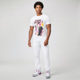 T-SHIRT WHITE  PINK PANTHER STREET LUXURY