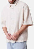 Camisa Manga Corta Texturada 2610303 Beige Claro
