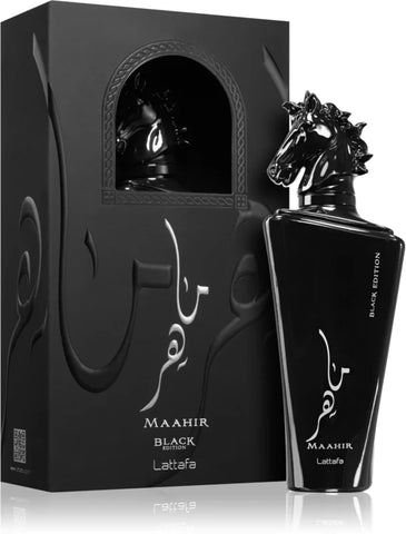 Maahir Black Edition Lattafa Perfumes para Hombres y Mujeres