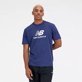Camiseta Essentials Stacked Logo Cotton Azul