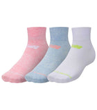 PERFORMANCE COTTON FLAT KNIT ANKLE SOCKS 3 PAIR ASST3COL (AS3)