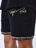 Pantalón corto con logotipo bordado - Negro