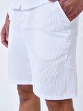 Pantalones cortos Seersucker - Blanco