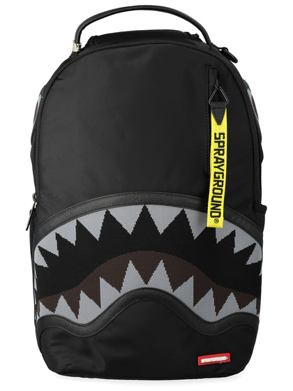 SPRAYGROUND Mochila»SHARK CENTRAL YELLOW TAPE DLX SATIN BACKPACK»