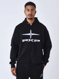 SUDADERA CON CAPUCHA CON CREMALLERA ESSENTIALS  2534000_BK_