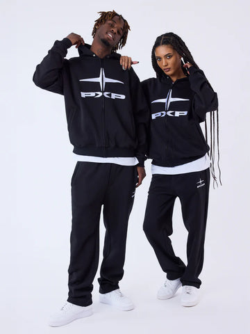 SUDADERA CON CAPUCHA CON CREMALLERA ESSENTIALS  2534000_BK_