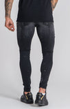 BLACK STUDIO 54 JEANS WITH SILVER CHAINS