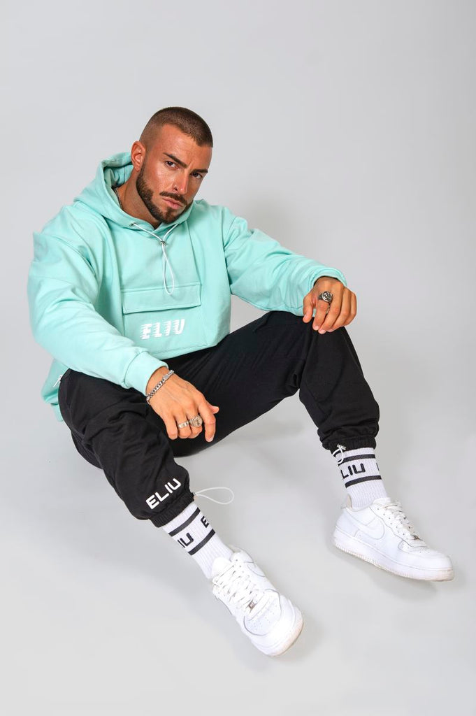 Verde Agua Eliu Camisetas Ropa Eliu SUDADERA OVERSIZE VERDE AGUA