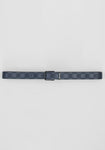 BUCKLE BELT H.35MM IN CHECK LEATHER PRINT