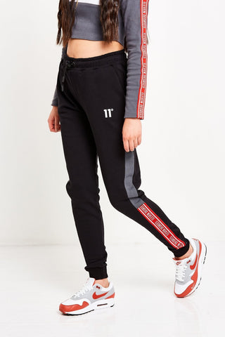 TAPED CUT AND SEW JOGGERS STEEL/BLACK