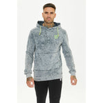 ACID WASH PULLOVER HOODIE BLACK/LIMEAIDE